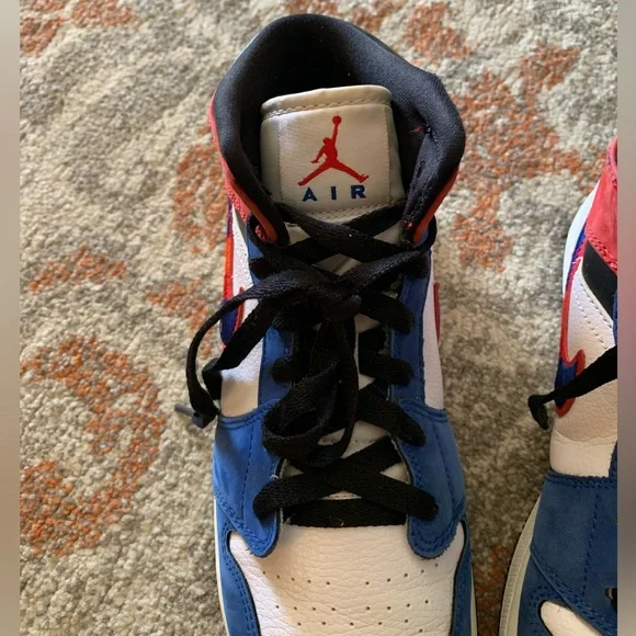 Rush Blue Jordan Mid Blue Nike Nike Air Jordan Mid SE White Red